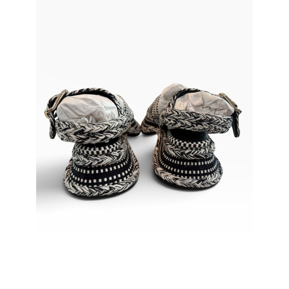 Chloé Meril Platform Sandals Womens 6 EU 36 Black White Woven NIB retails $840 - Picture 10 of 13